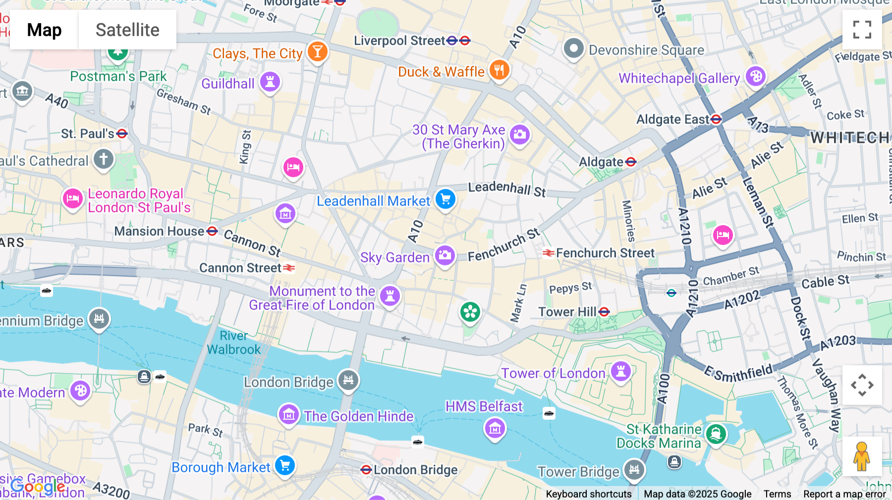 Click for interative map of 24 Lime Street, London