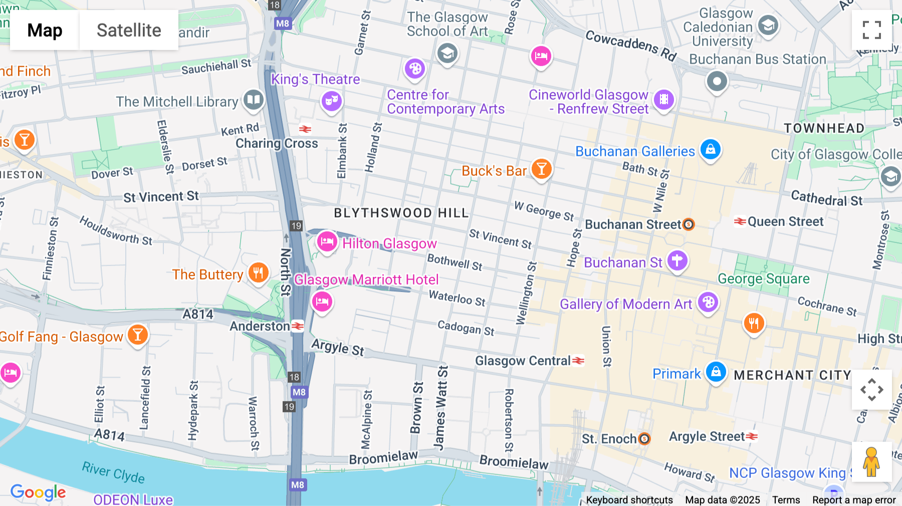Click for interative map of Aurora, 120 Bothwell Street, Glasgow
