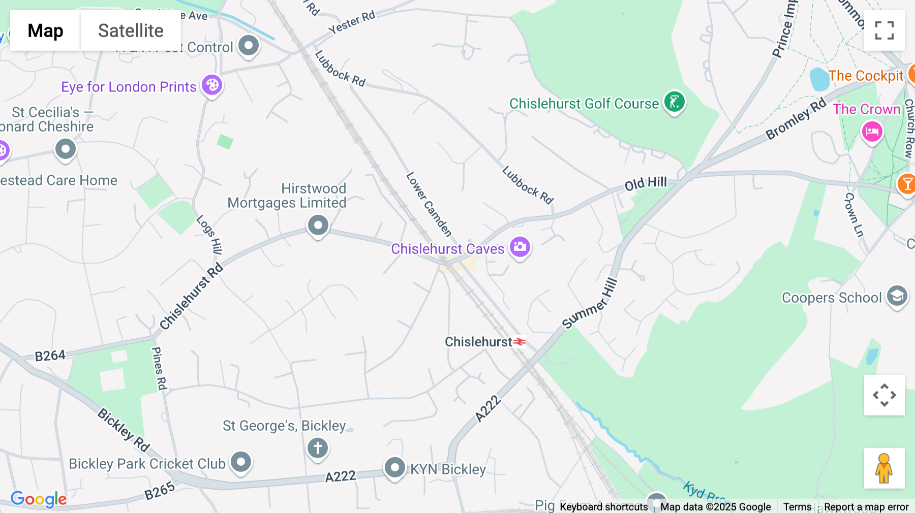 Click for interative map of 55 Chislehurst Road, Chislehurst, Chislehurst
