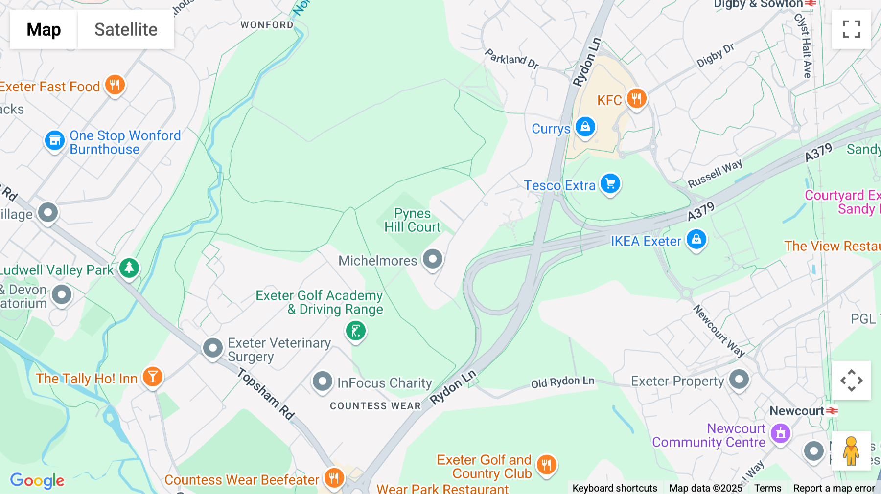 Click for interative map of Pynes Hill Business Centre, Pynes Hill, Exeter