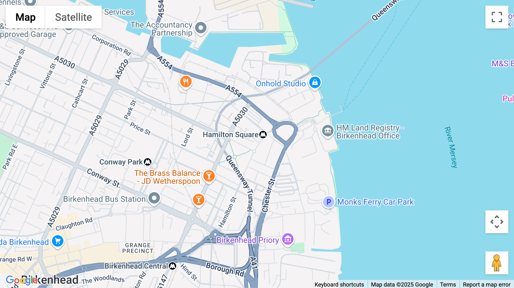 Click for interative map of 24-28 Hamilton Street, 2nd & 3rd Floors, Atlantic House, Birkenhead