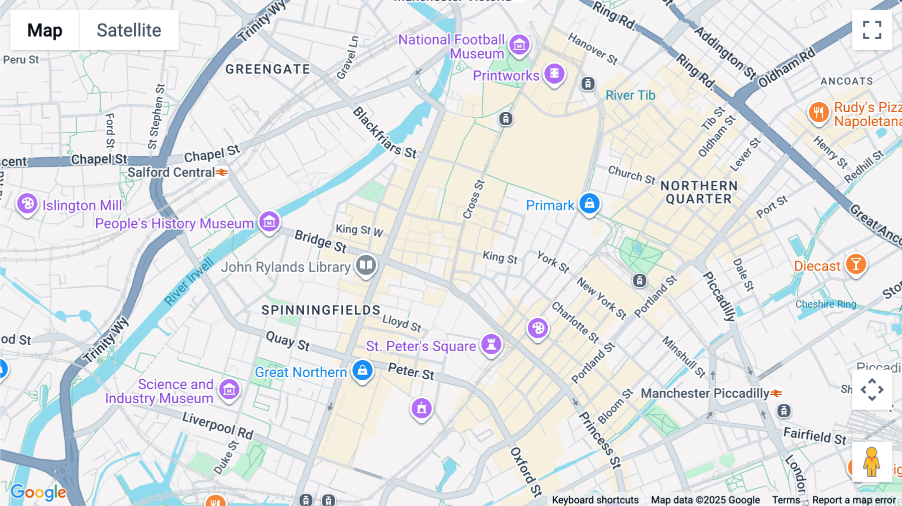 Click for interative map of 62 Cross Street, Eagle Buildings, Manchester