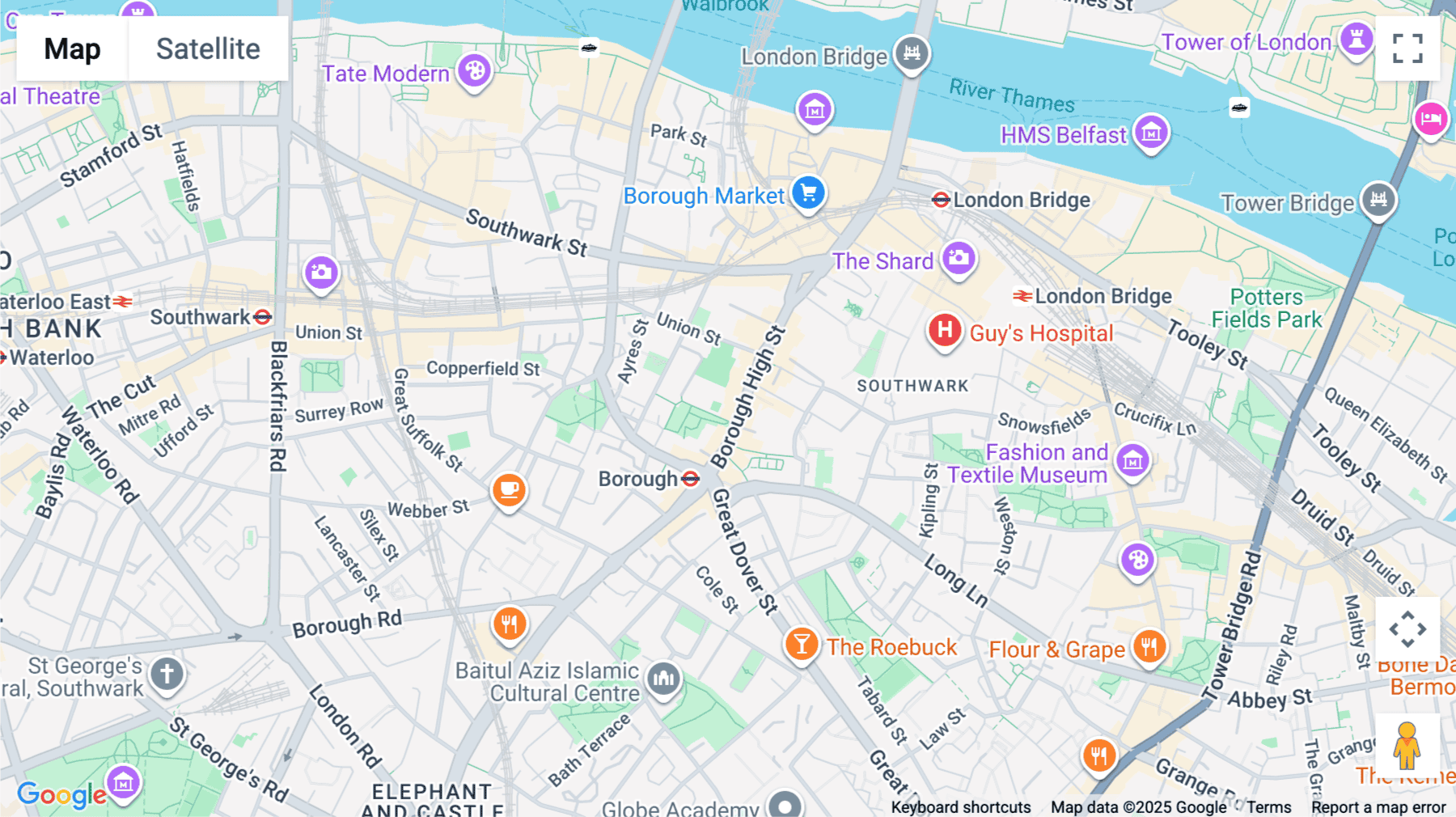 Click for interative map of 140 Borough High Street, London