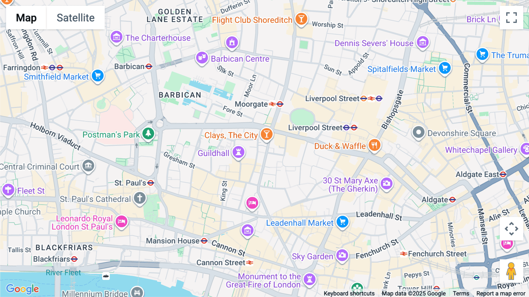 Click for interative map of 51 Moorgate, London