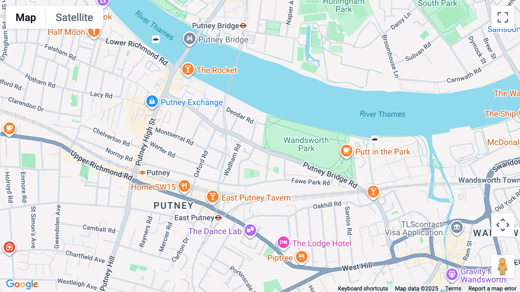 Click for interative map of 116 Putney Bridge Road, Parklife, London