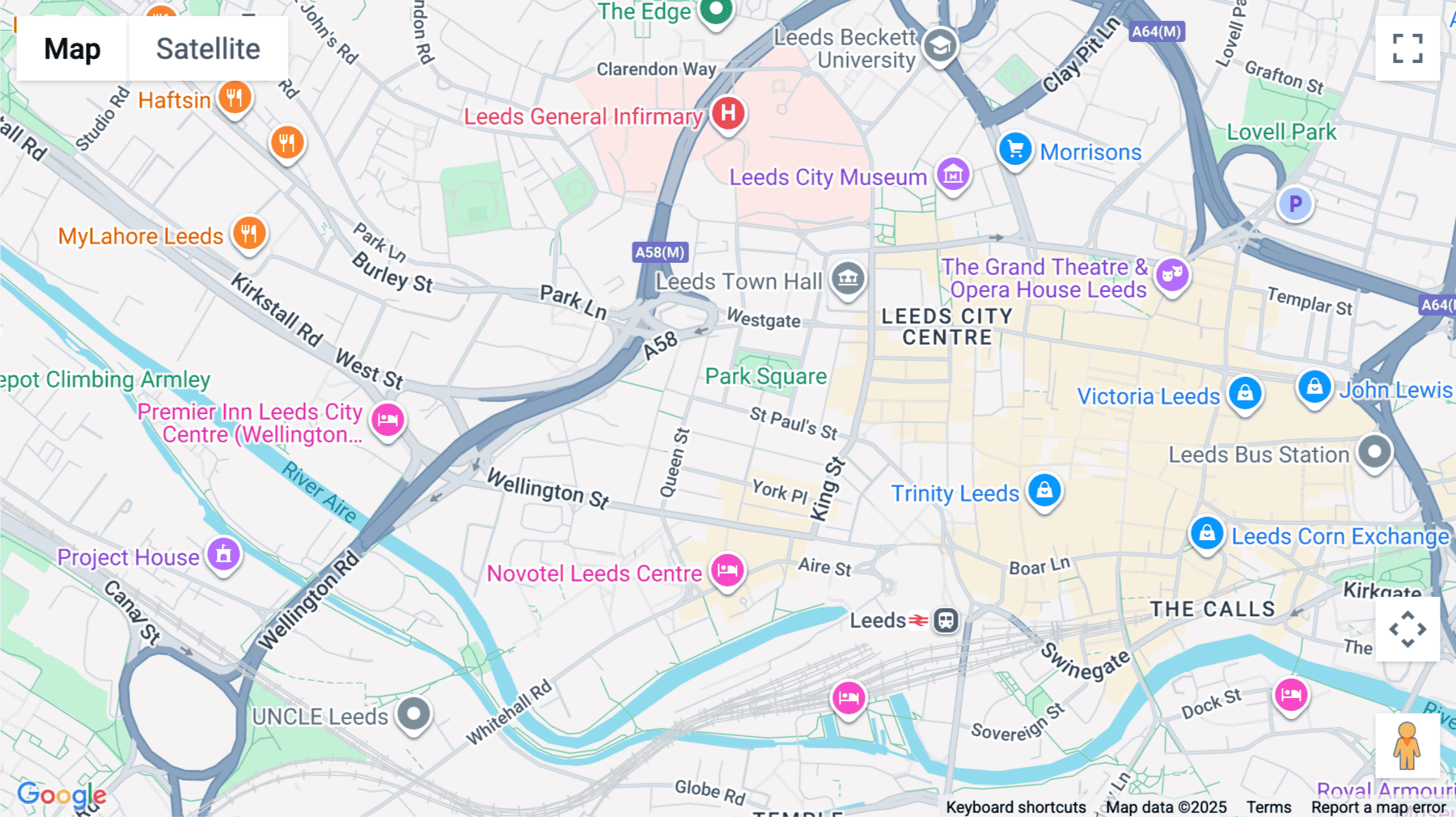 Click for interative map of 55 St Paul's Street, Leeds