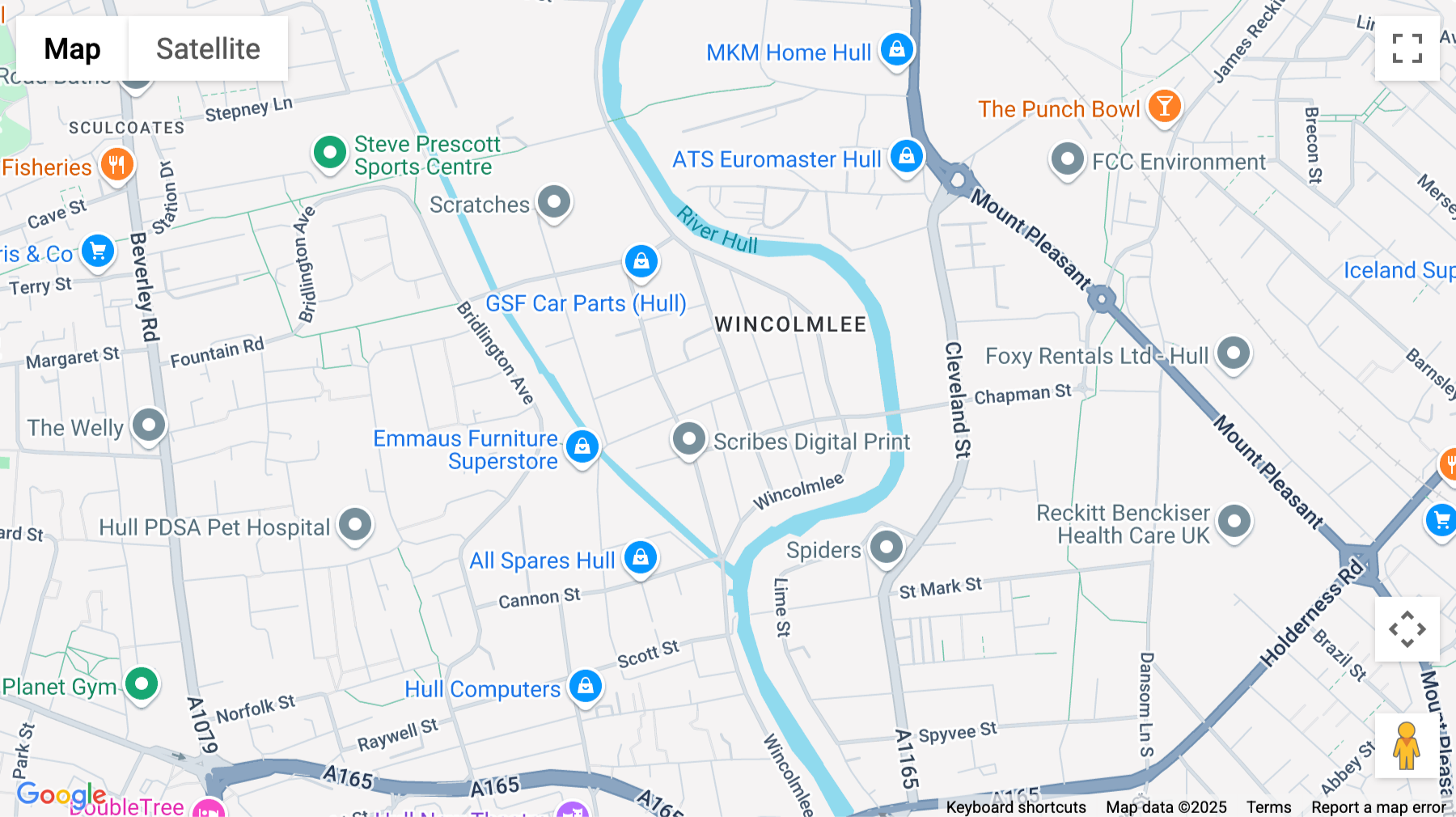 Click for interative map of Unit 1, Aqua Park, Hull