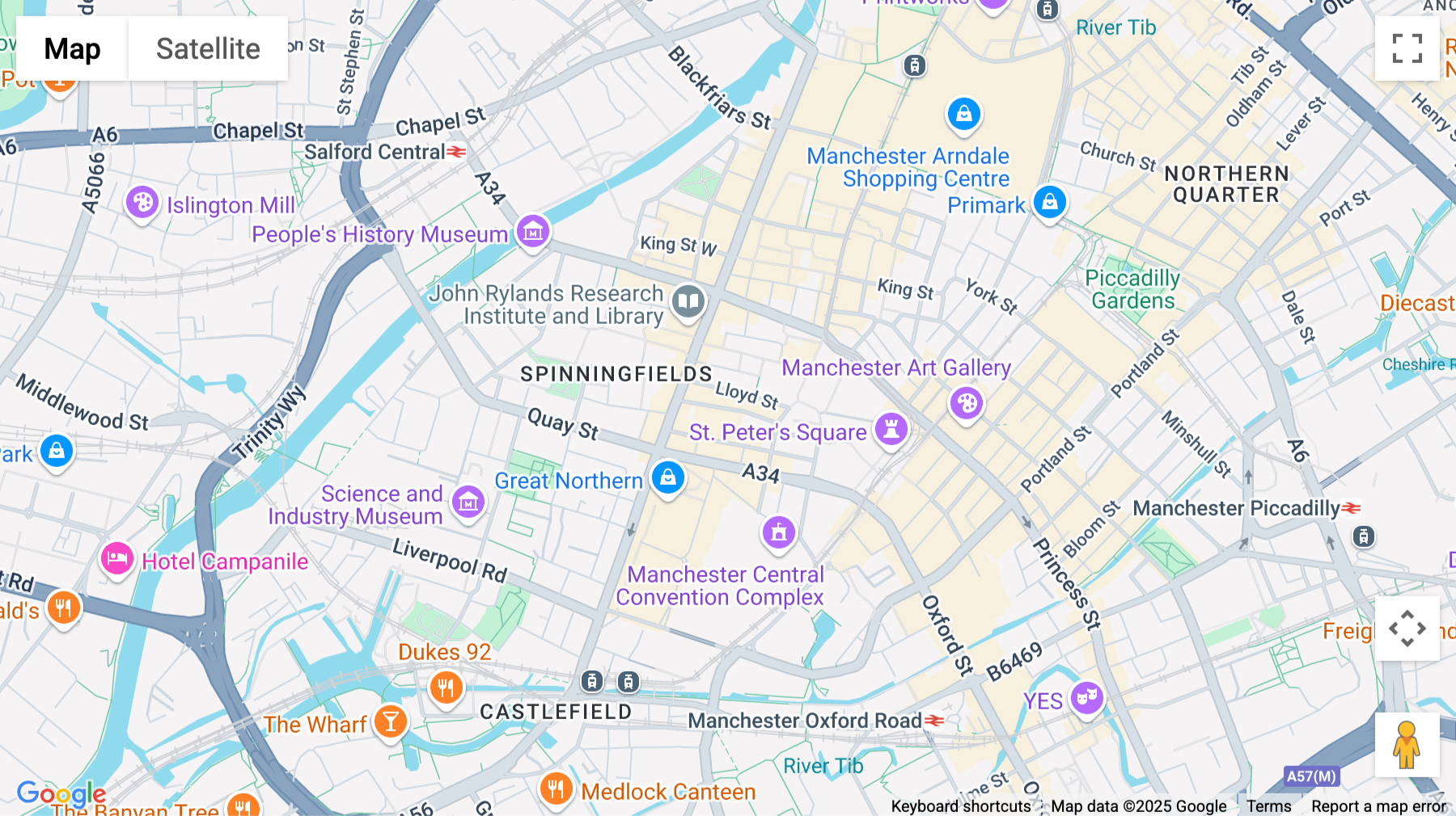 Click for interative map of No. 1 St Michael's, Jackson’s Row, Manchester
