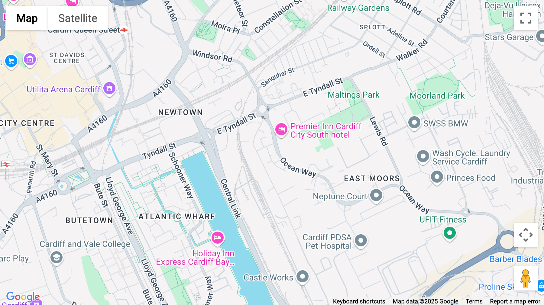 Click for interative map of 6 Ocean Way, Cardiff