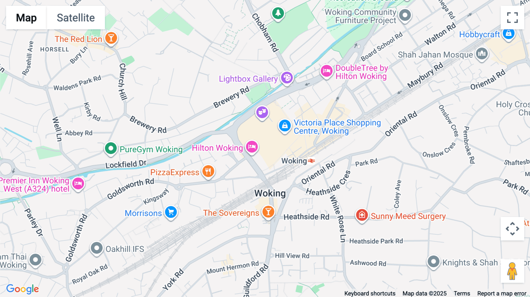 Click for interative map of Export House, Cawsey Way, Woking