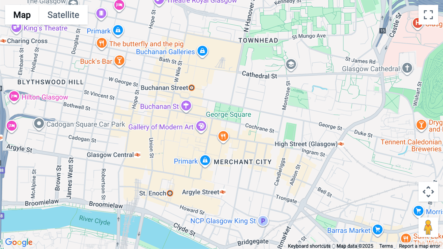 Click for interative map of 9 George Square, Glasgow