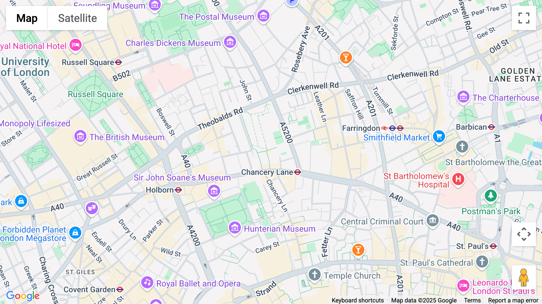 Click for interative map of Cromwell House, 14 Fulwood Place, London