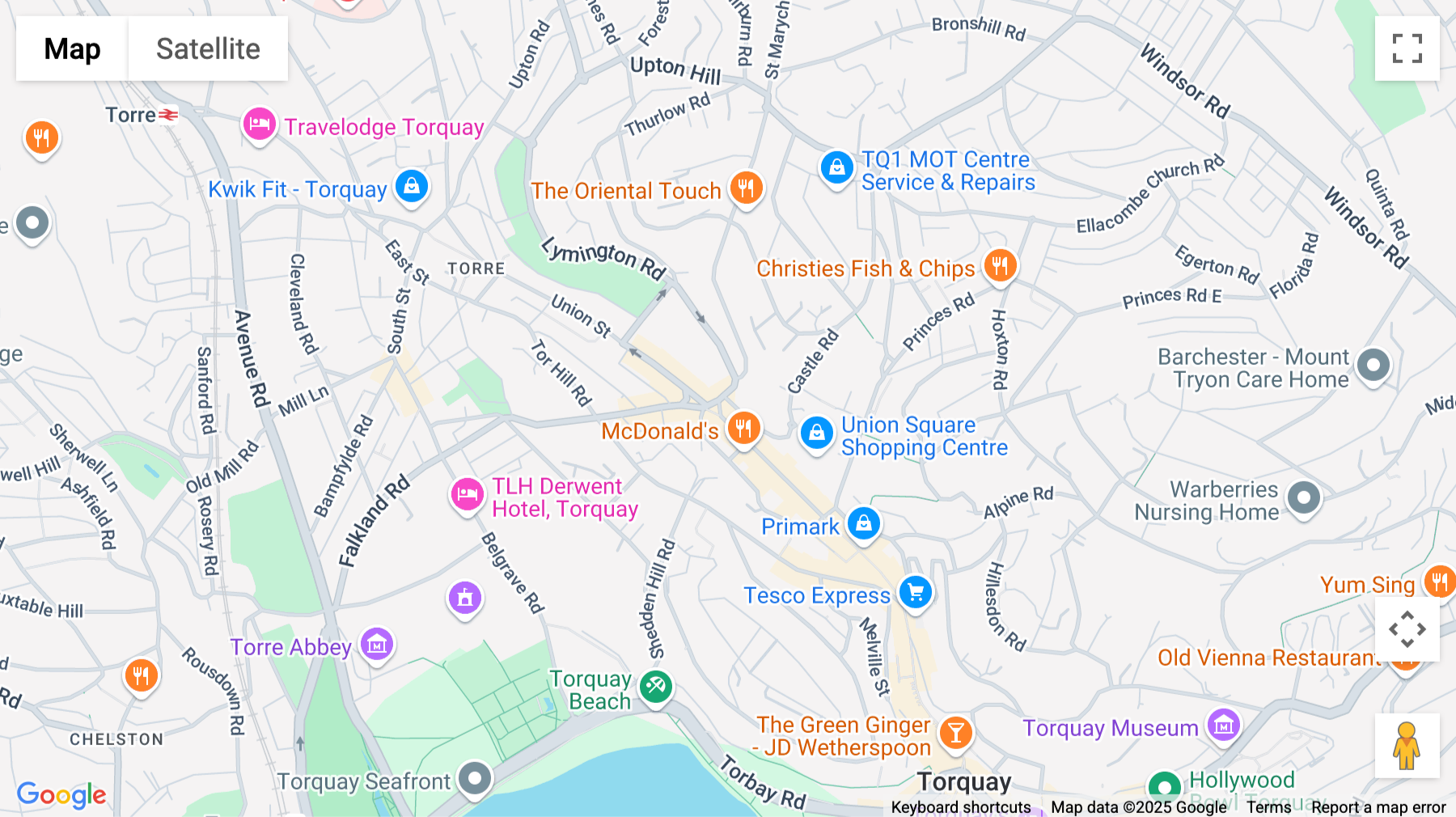 Click for interative map of 1a Castle Road, Pitstop Business Centre, Torquay