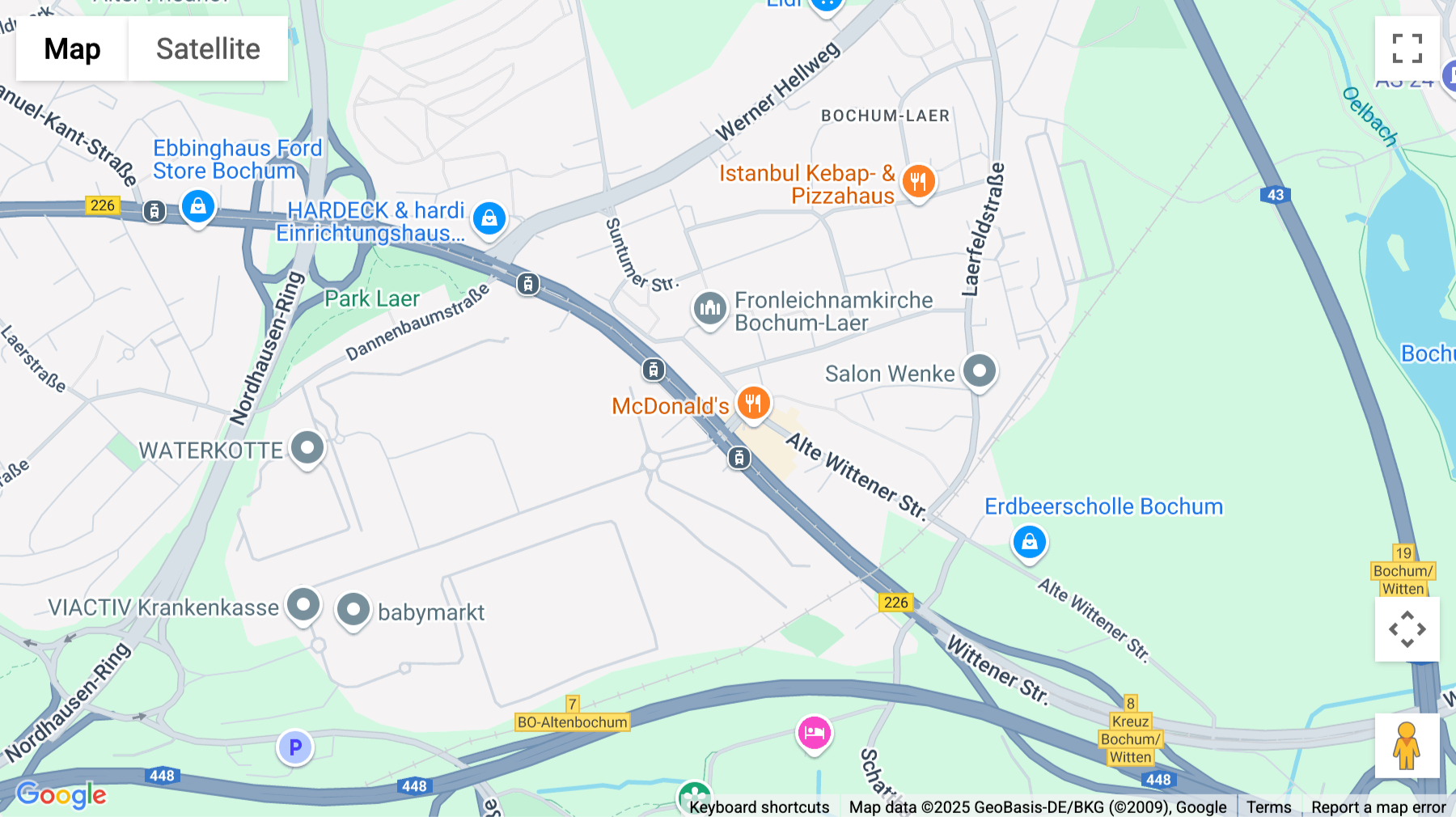 Click for interative map of Alte Wittener Strasse 30, Eckbüro, Bochum