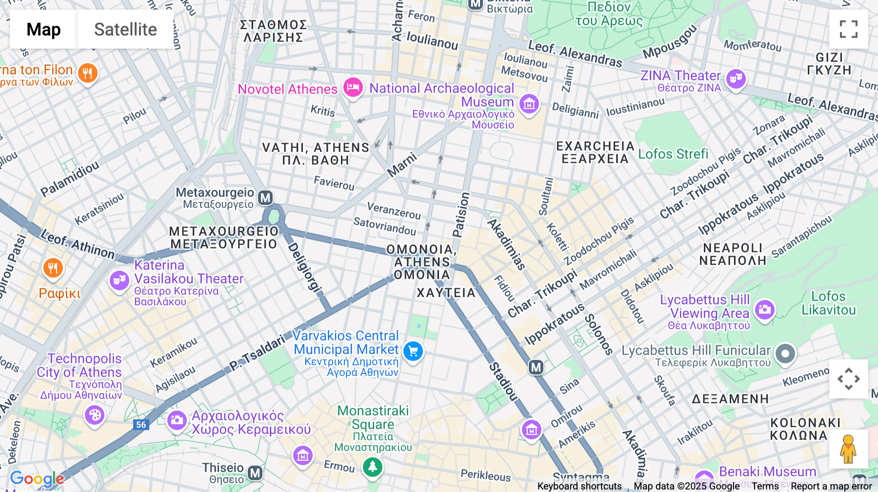 Click for interative map of Dorou 2, Omonoia, Athens