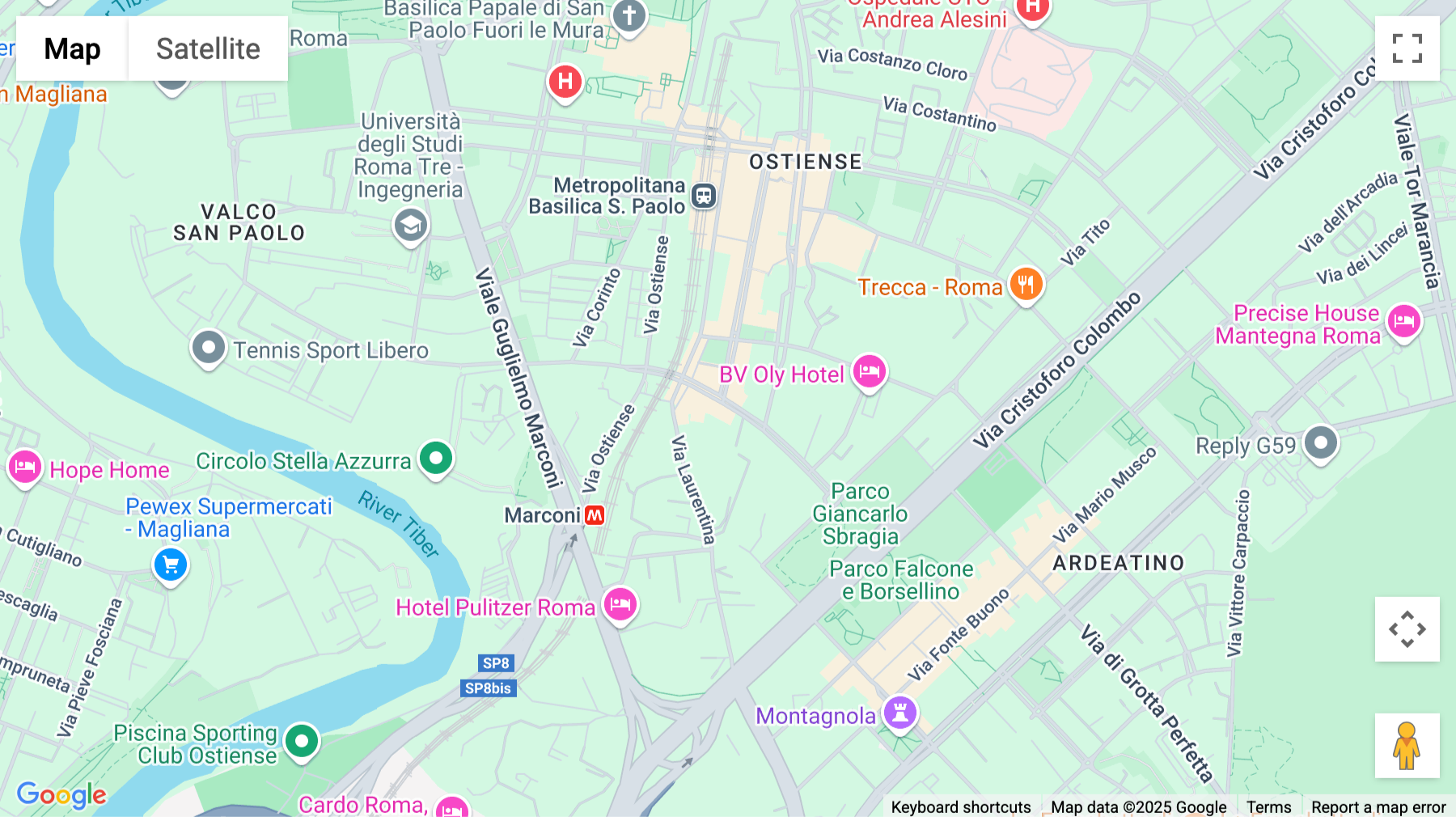 Click for interative map of Via Silvio D'Amico n.40, Rome