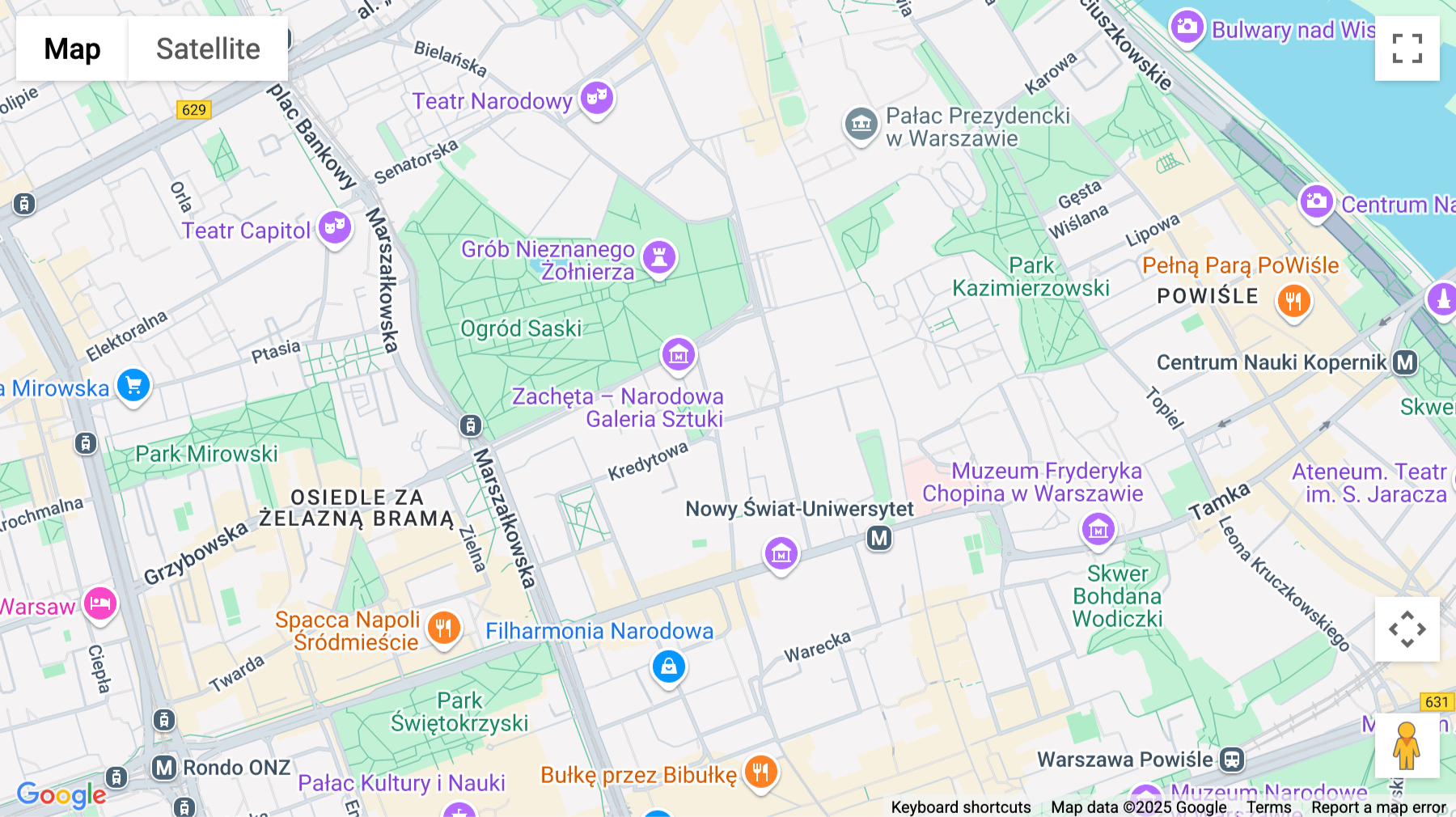 Click for interative map of Plac Stanisława Małachowskiego 2, Małachowski Square, Warsaw
