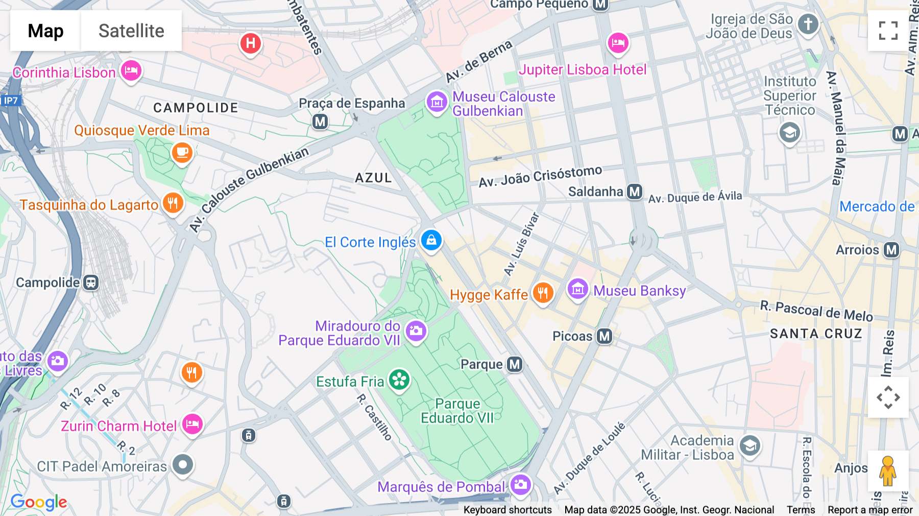 Click for interative map of Avenida António Augusto Aguiar, 122C, Lisbon