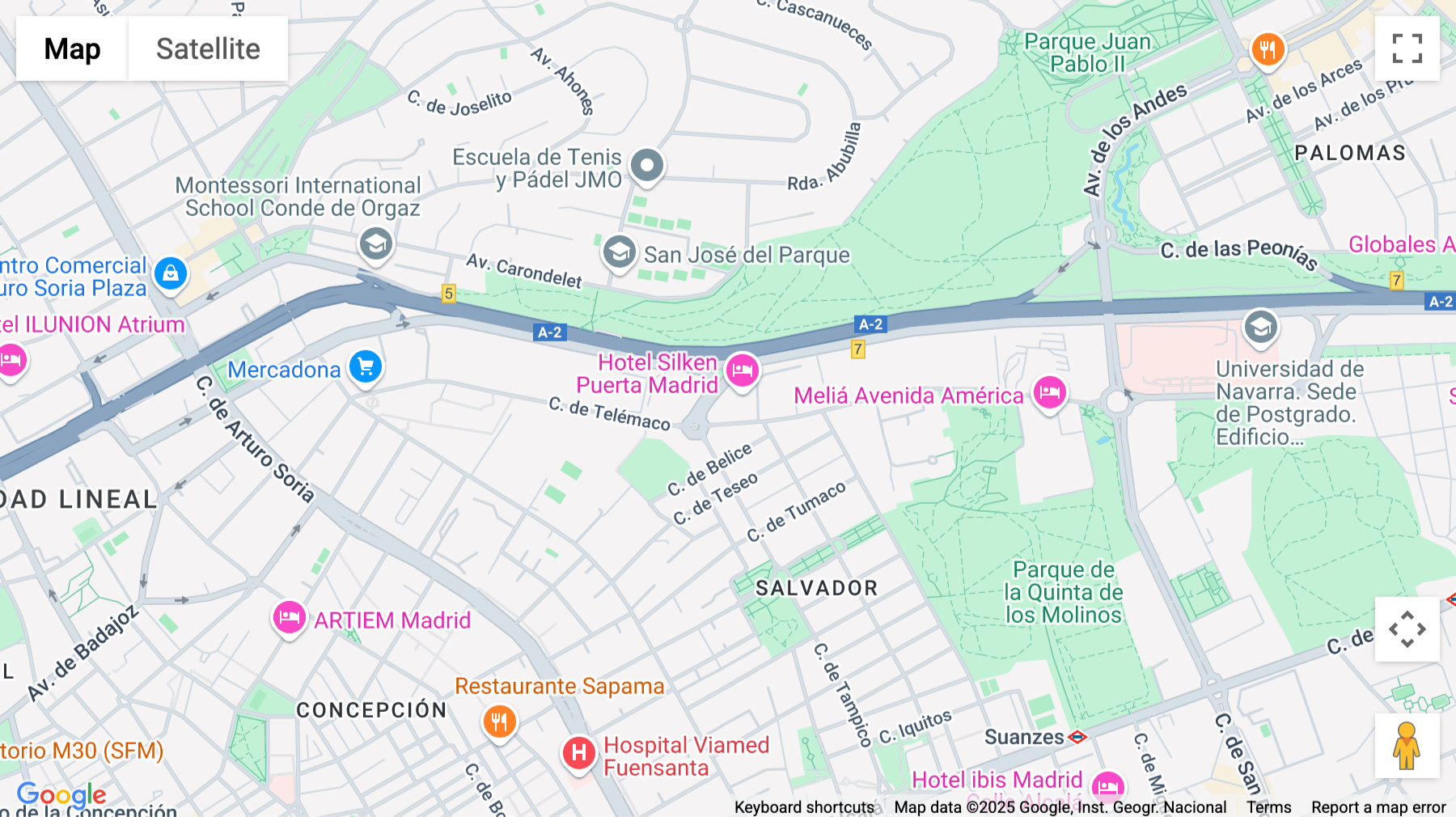 Click for interative map of Calle de Juan Luca de Tena 1, San Blas-Canillejas, Madrid