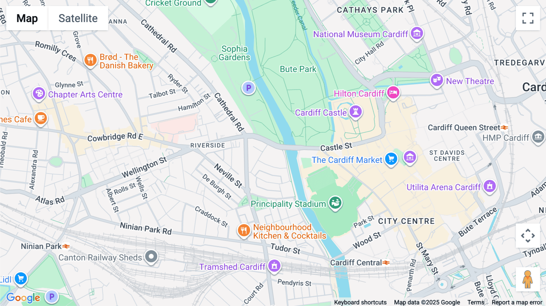 Click for interative map of Castlebridge, Cardiff