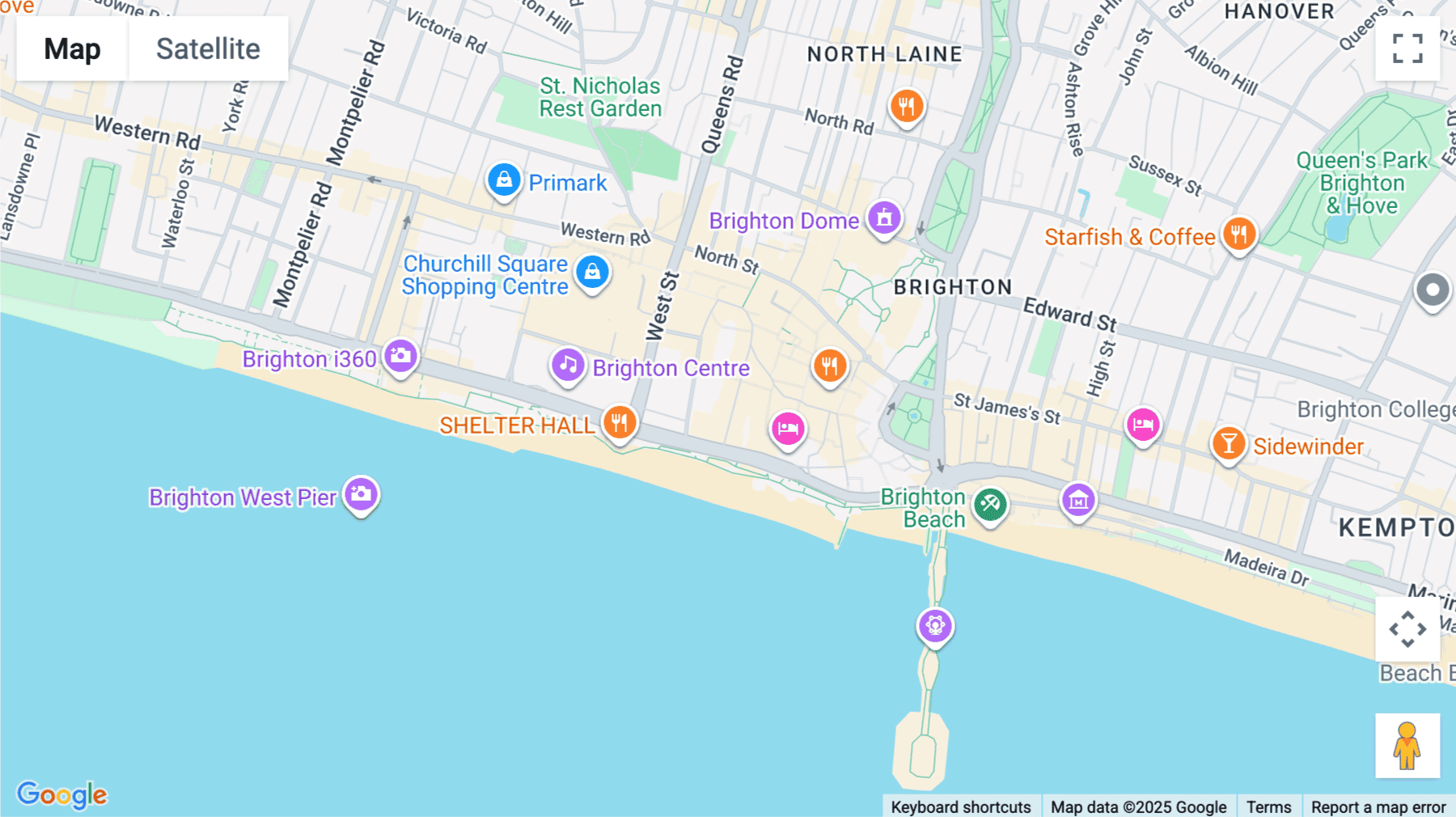 Click for interative map of Projects Beach, 8-9 Ship Street, Brighton