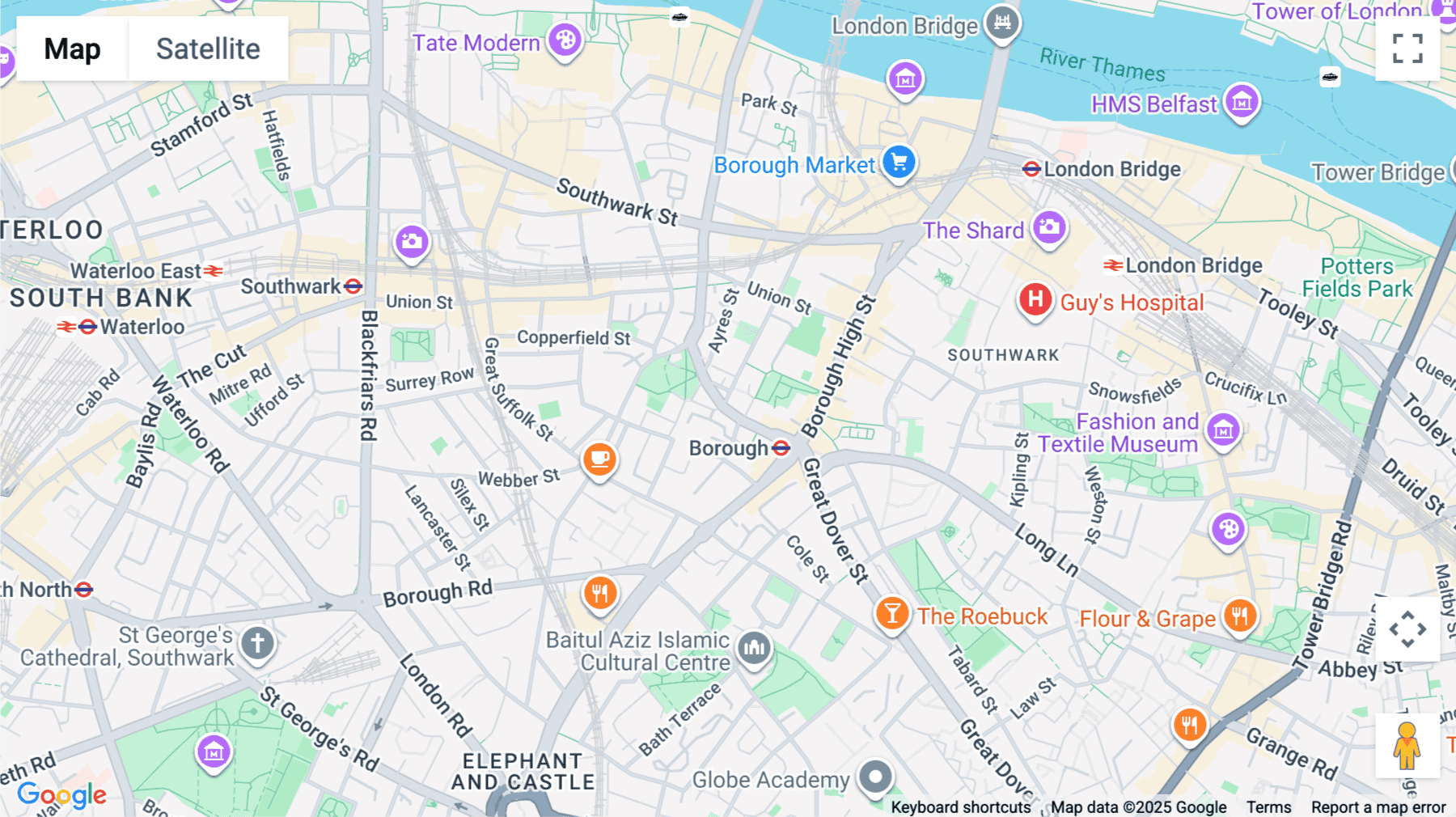 Click for interative map of 16 Marshalsea Road, London