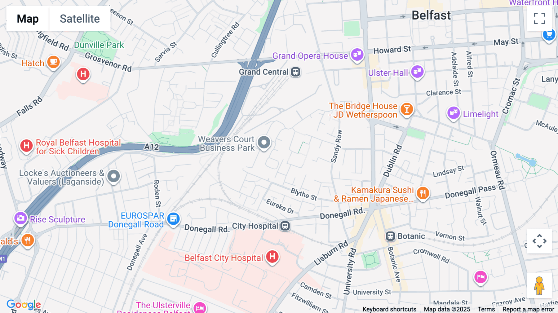 Click for interative map of Weavers Court Business Park, Linfield Road, Belfast