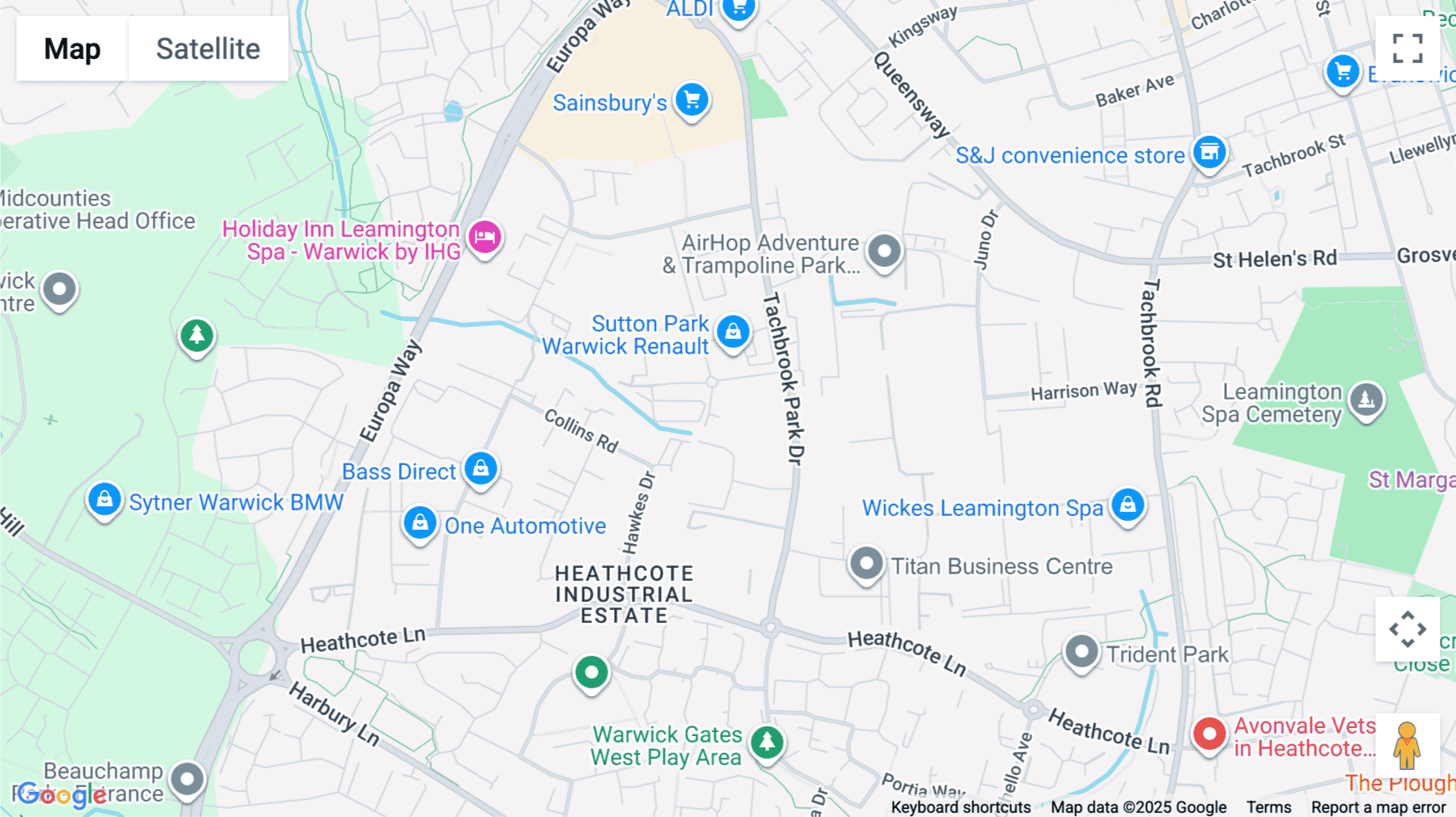 Click for interative map of Homer Close, Nicholls House, Royal Leamington Spa