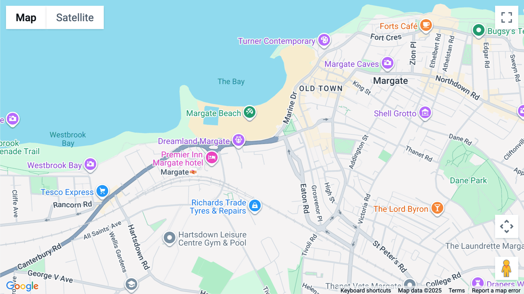 Click for interative map of 35 Marine Terrace, Margate