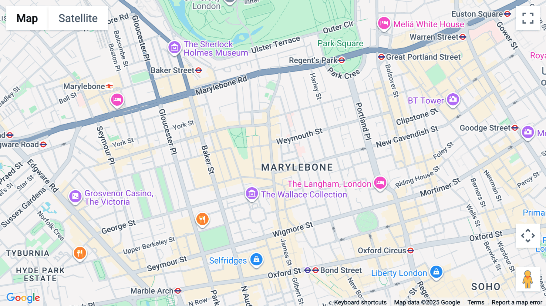 Click for interative map of 18 Marylebone High Street, London