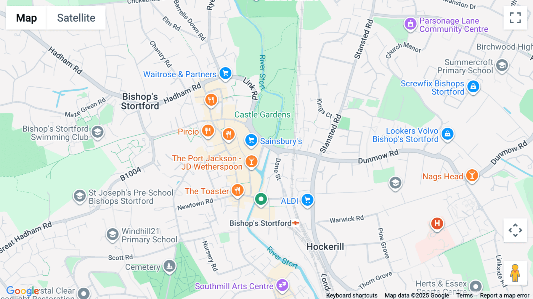 Click for interative map of 20 The Causeway, Bishop's Stortford