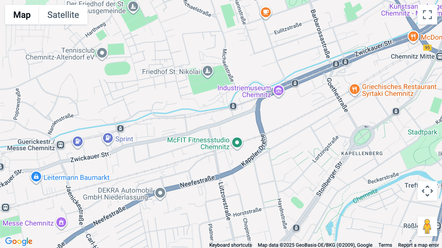 Click for interative map of Zwickauer Str. 145, Chemnitz