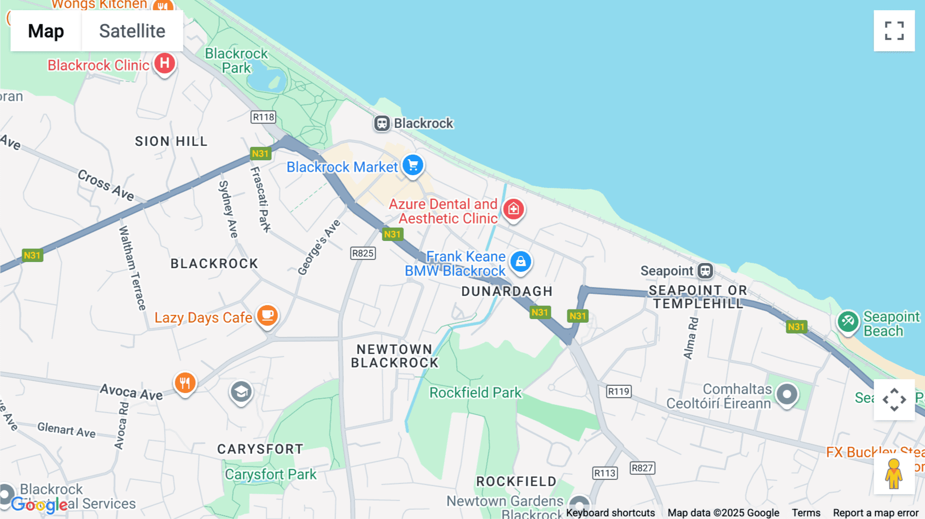 Click for interative map of Temple Road, Newtown Blackrock, Temple House, Dublin