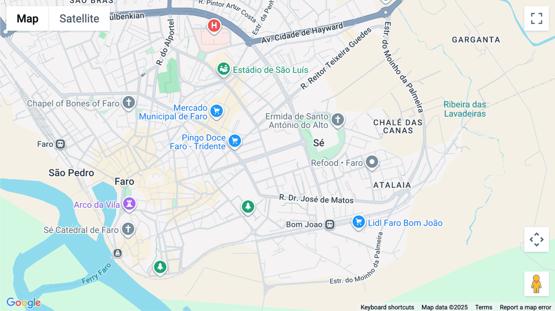 Click for interative map of Avenida 5 de Outubro, nº 82-A, Faro