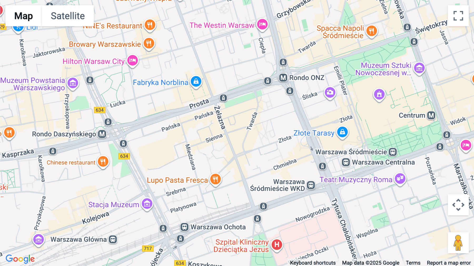 Click for interative map of Sienna 75, Sienna Center, Warsaw