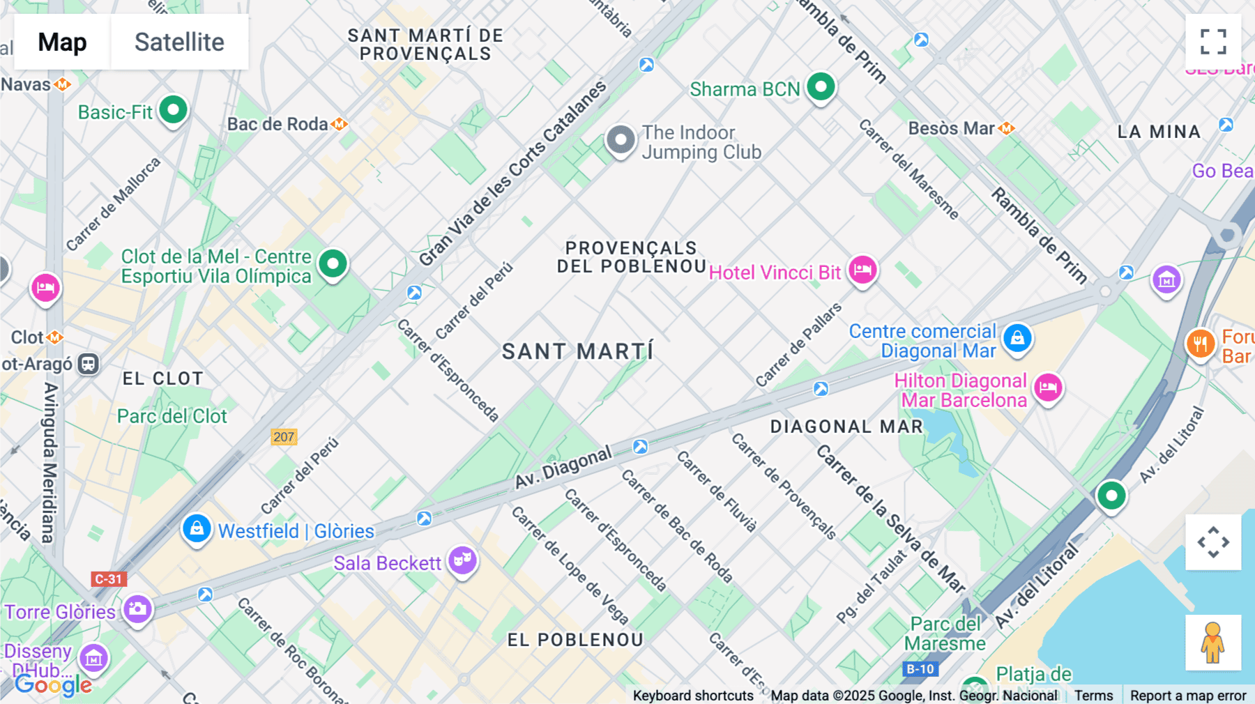 Click for interative map of 49 Carrer de Cristóbal de Moura, Barcelona