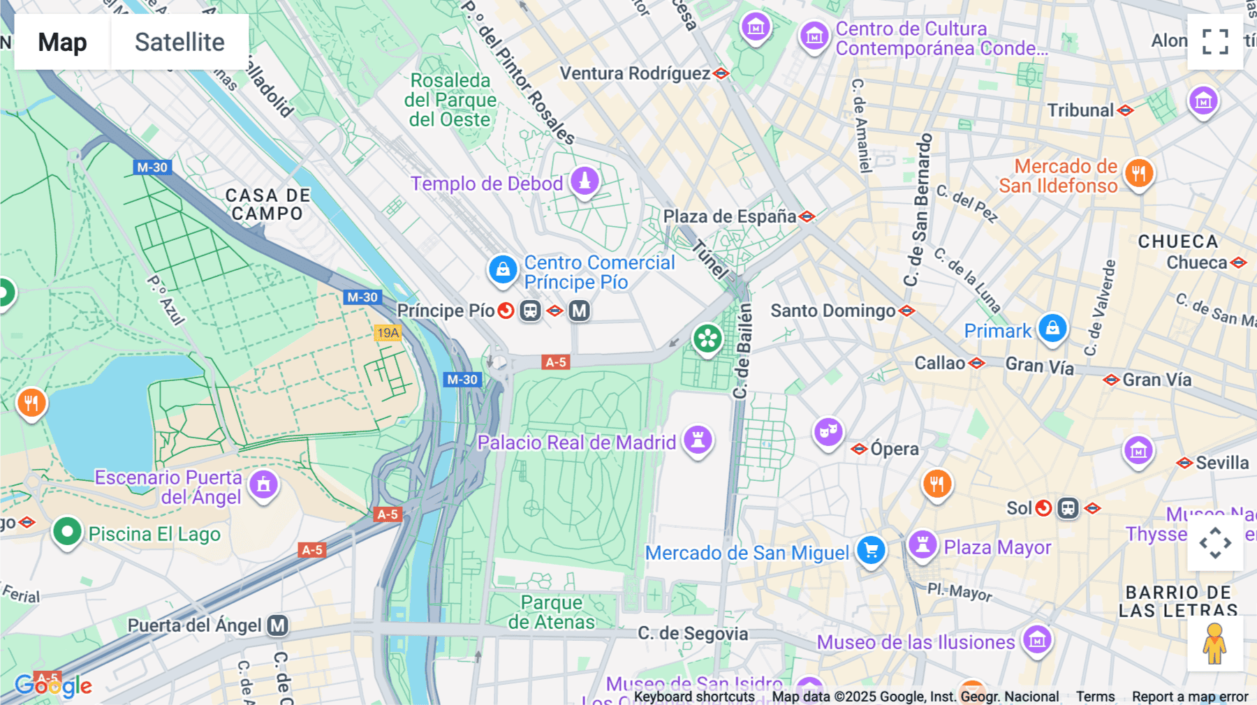 Click for interative map of 28 Cuesta de San Vicente, Madrid