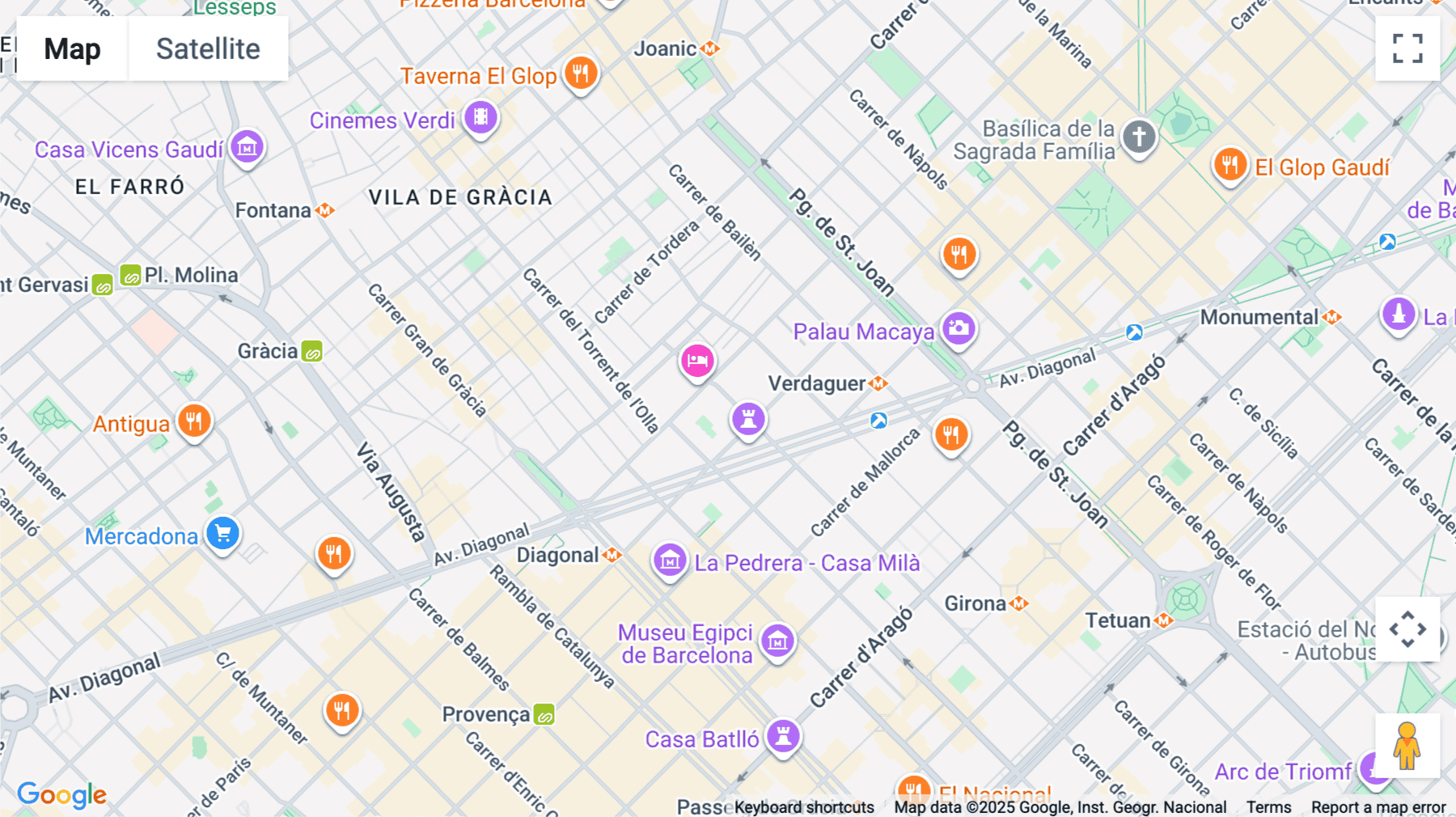 Click for interative map of Carrer del Bruc, 149, Barcelona