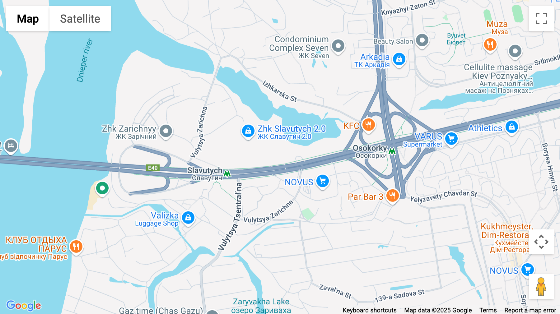 Click for interative map of 151, Bazhana Street, Kiev