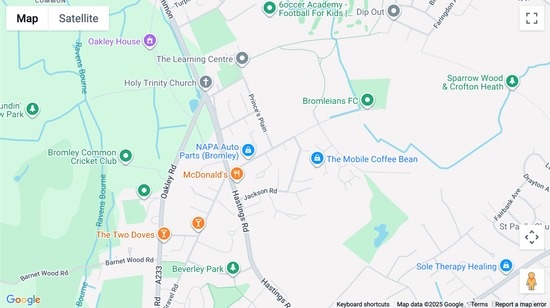 Click for interative map of The Beechwood Centre, 40 Lower Gravel Road, Bromley (London)