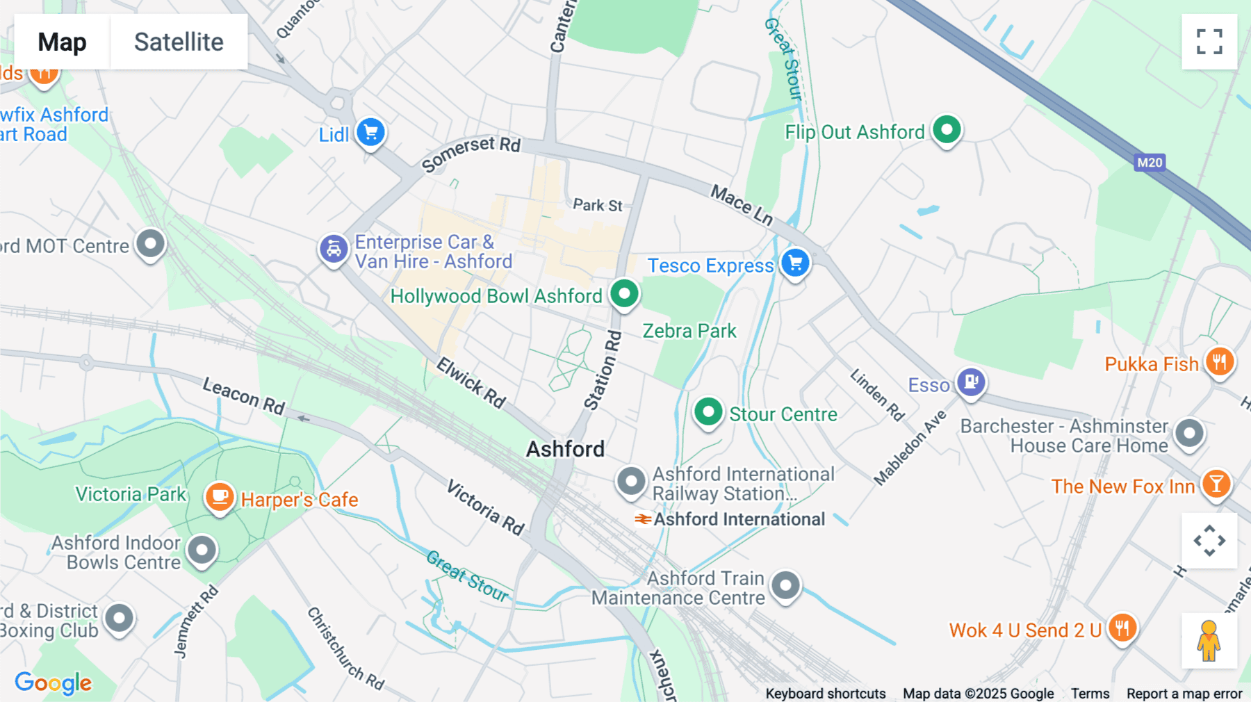 Click for interative map of Kent House, 81 Station Road, Ashford
