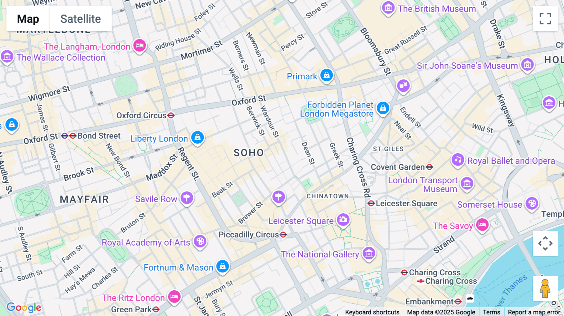 Click for interative map of 119 Wardour Street, London