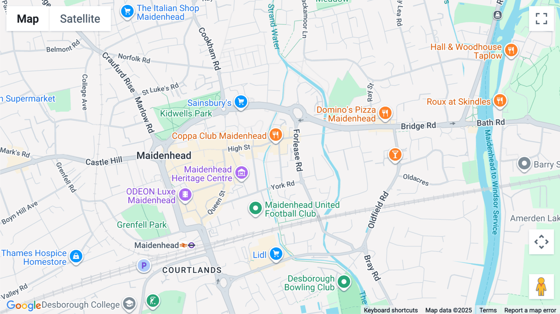 Click for interative map of The Place, Bridge Avenue, Maidenhead