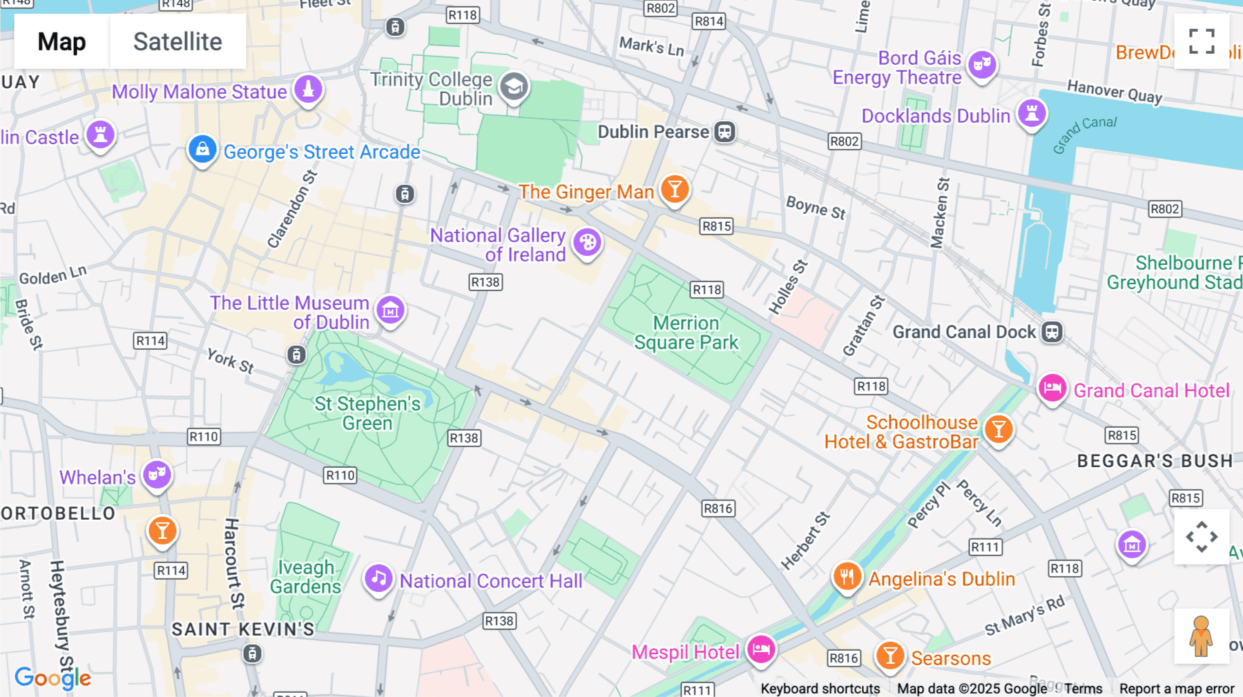Click for interative map of 81 Merrion Square, Dublin