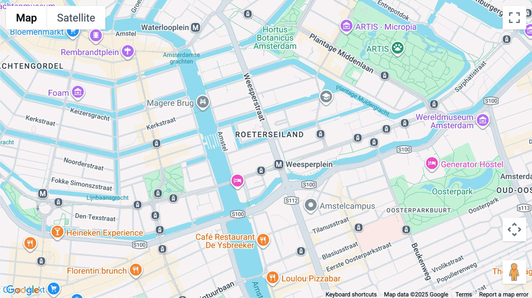 Click for interative map of Weesperplein, 4a, Amsterdam