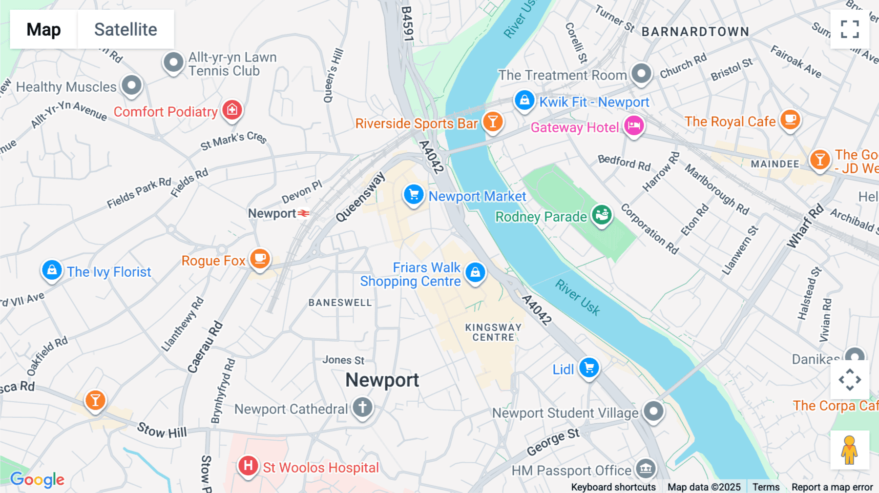Click for interative map of Upper Dock Street, Newport (Gwent)