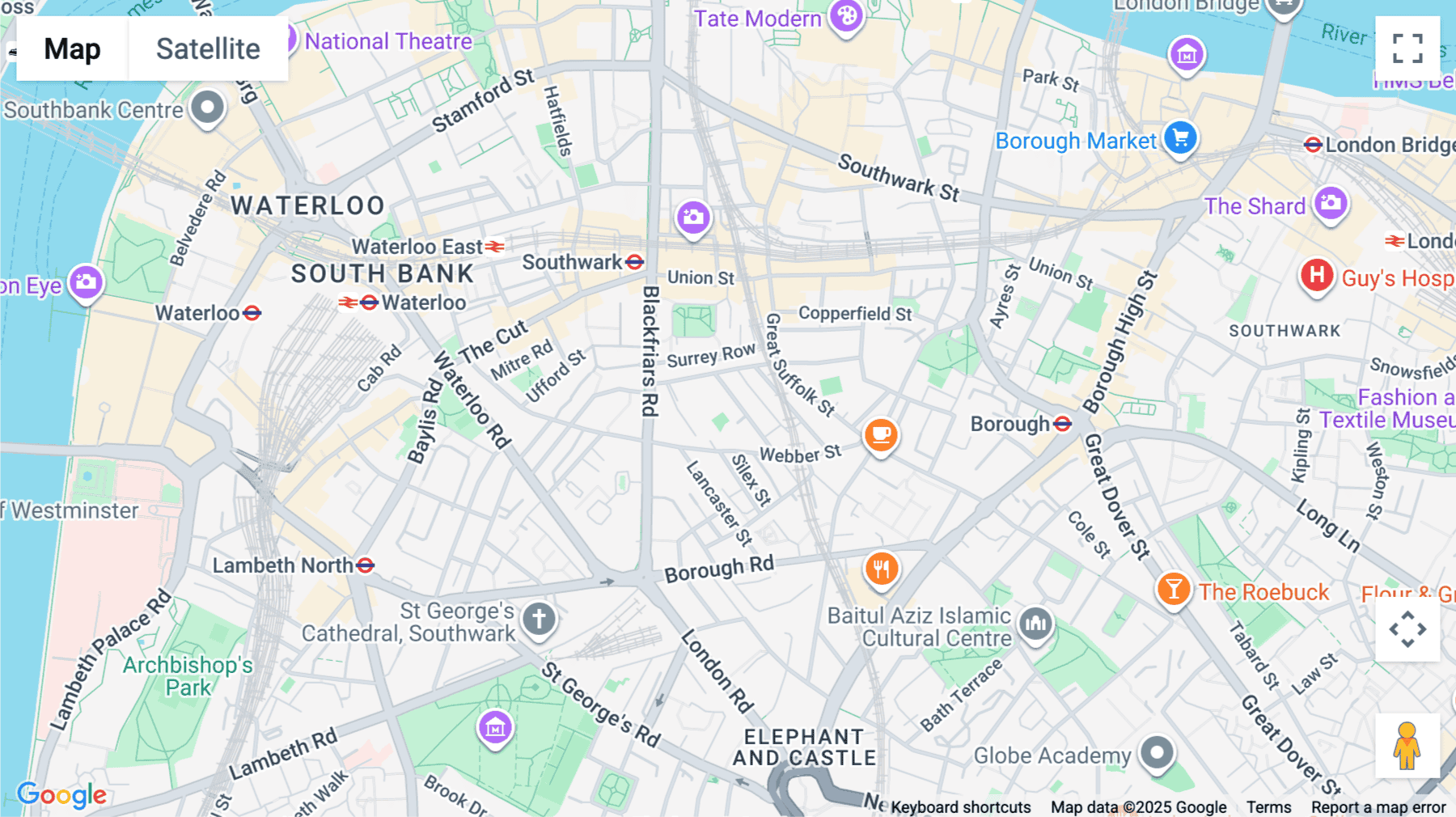 Click for interative map of Southworks, 14-21 Rushworth Street, London