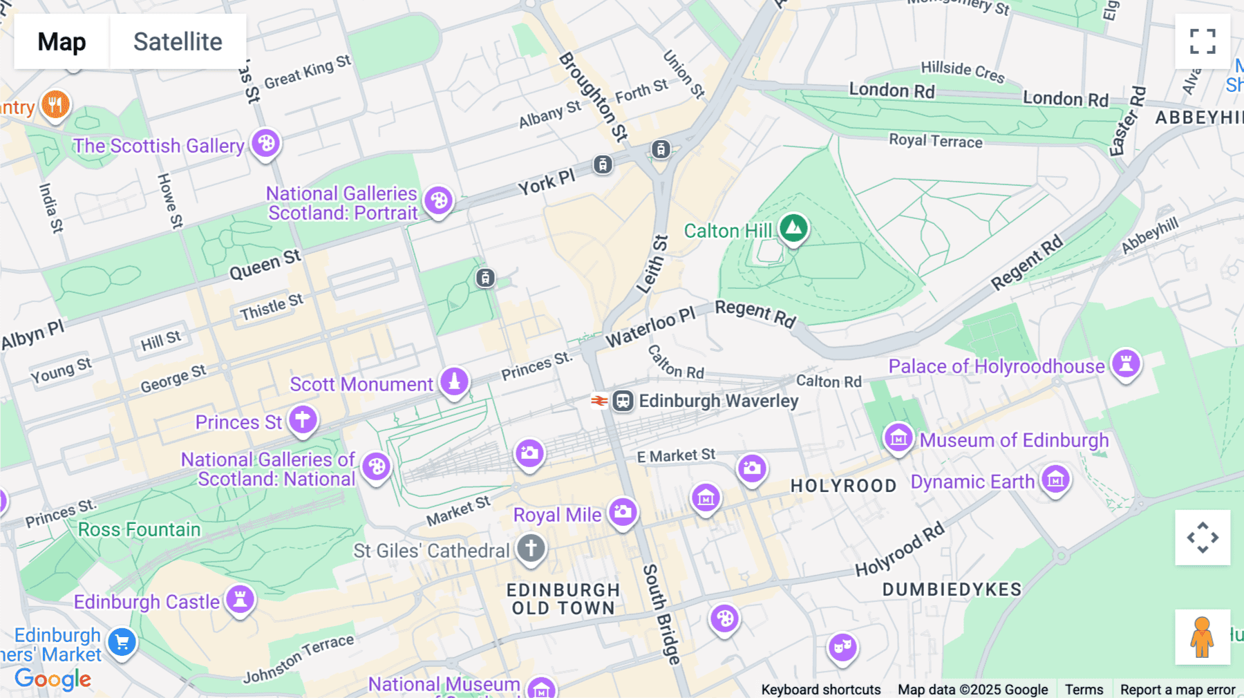 Click for interative map of 6 Waterloo Place, Edinburgh