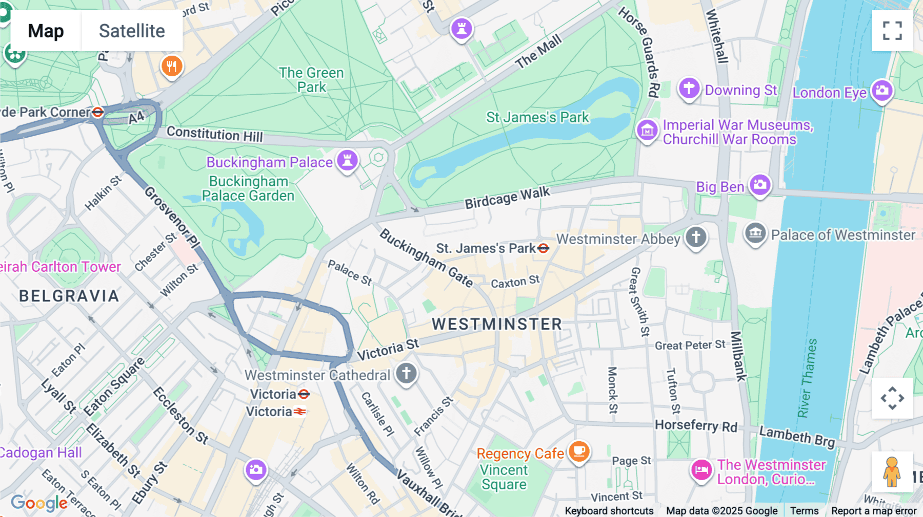 Click for interative map of 60 Petty France, London