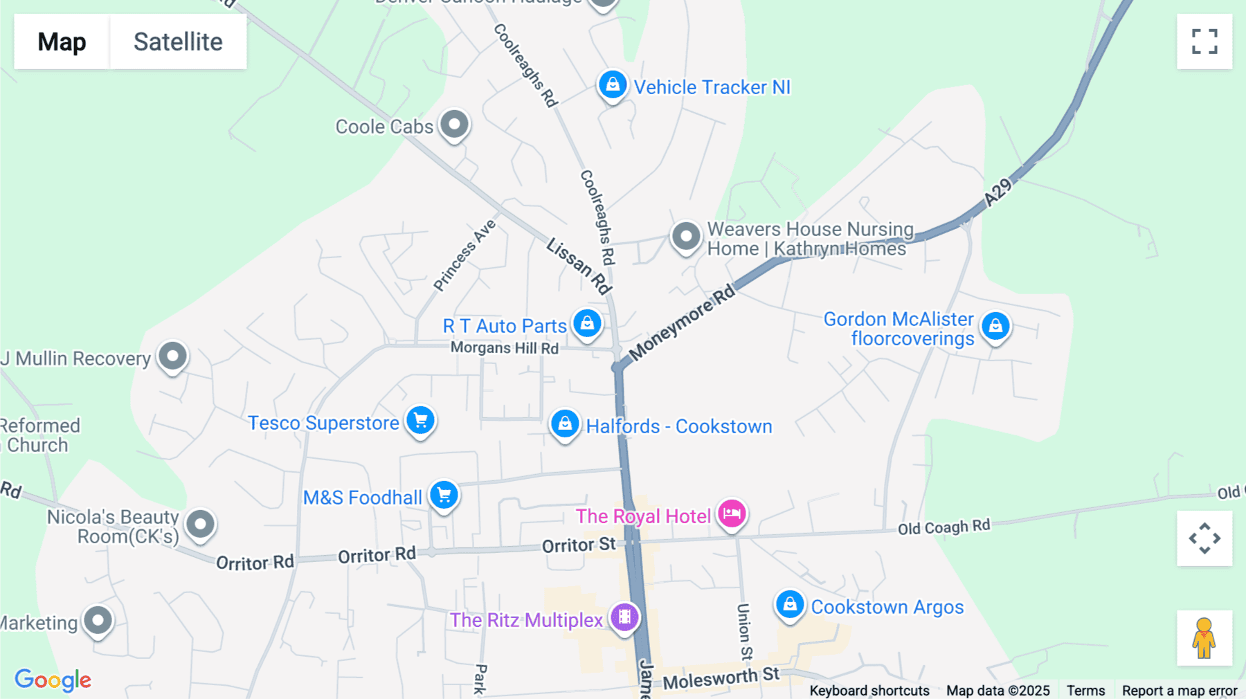 Click for interative map of Formation works, LCC House, 1 Lissan Road, Belfast